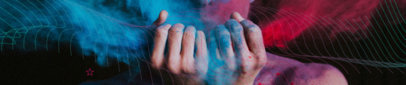 SoundCloud Banner Template Featuring Hands with Holi Powder 2596a
