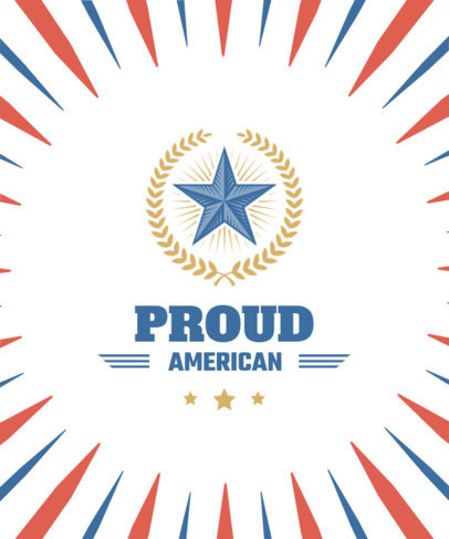 T-Shirt Design Maker for a 4th of July Celebration Featuring American Colors