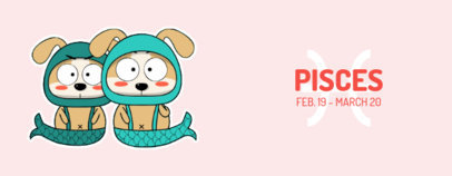 Cute Zodiac Mug Design Maker with an Illustration of the Pisces Sign