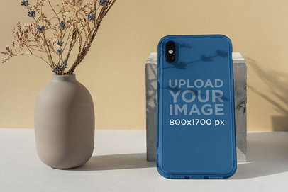 Clear Phone Case Mockup Featuring a Minimalistic Setting