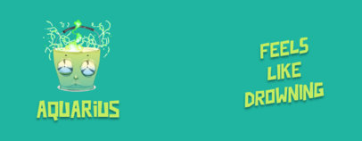 Mug Design Template Featuring a Cartoonish Zodiac Character