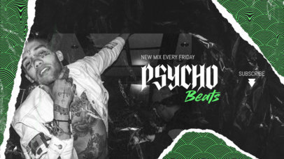 Music-Based YouTube Banner Featuring a Cool Pattern 2604e