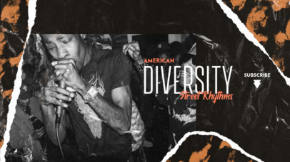 Unique YouTube Banner Creator for a Rapper's Channel 2604d