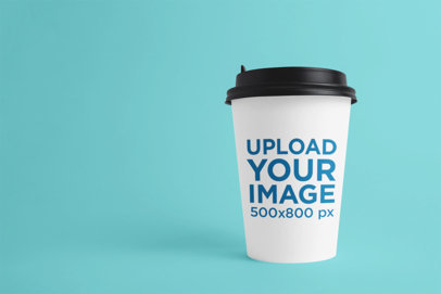 Mockup of a Paper Cup in a Minimalist Setting