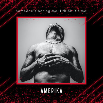 Album Cover Design Template with a Rough Style 2619p-2611