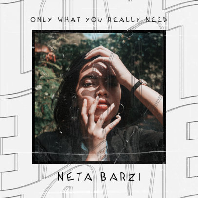 Album Cover Maker Featuring a Picture and Letters in the Background for Folk Music 