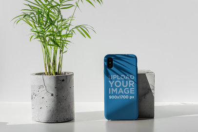Mockup of a Phone Case for iPhone in a Minimalistic Setting