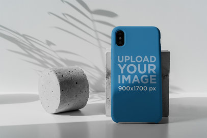 Mockup of a Phone Case Placed in a Minimal Setting