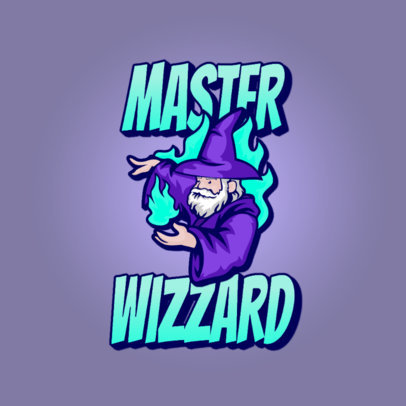 Gaming Logo Creator with a Bearded Wizard Graphic