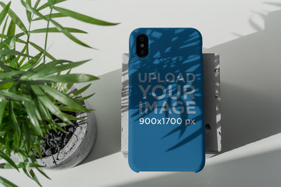 Mockup of a Phone Case Under a Plant's Shadow 4622-el1