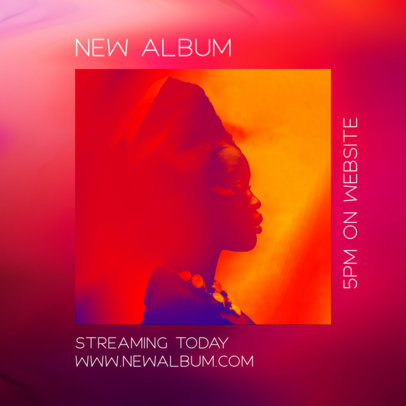 Instagram Post Template with a Gradient Background