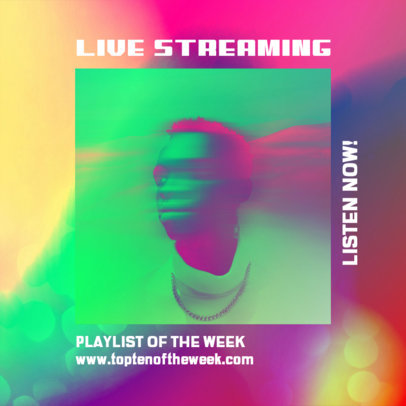 Instagram Post Creator for a Playlist Featuring Iridescent Colors