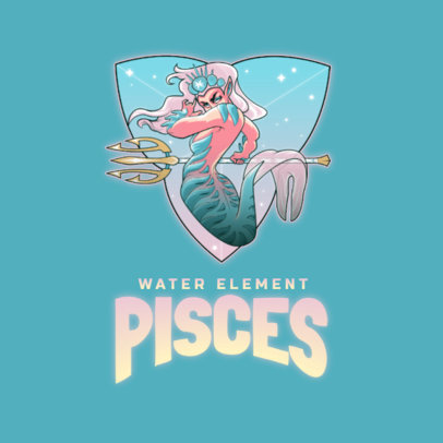 Online Logo Generator Featuring a Pisces Mermaid