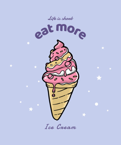 T-Shirt Design Creator with an Ice Cream Cone Graphic