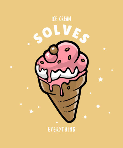 T-Shirt Design Creator with a Melting Ice Cream Illustration