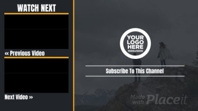 Minimal YouTube End Screen Video Maker for a Travel Channel 1039-el1