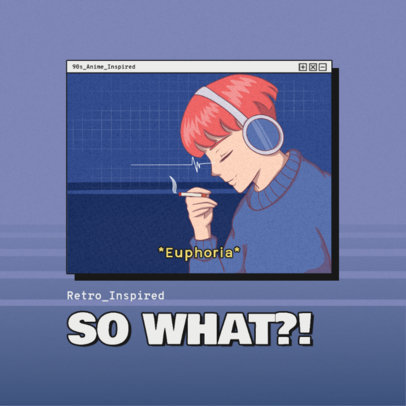 Anime Logo Maker with a 90's Style Serious Man 3342a