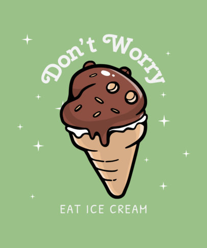 Foodie T-Shirt Design Maker with a Customizable Ice Cream Graphic