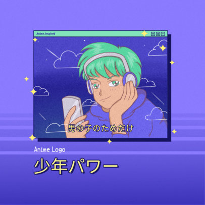 Anime Logo Creator Featuring a Guy with Headphones 3342e