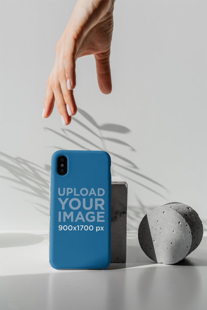 Mockup of a Woman About to Grab a Phone Case 4623-el1