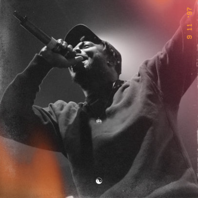 Apple Music Artist Image Creator with a Portrait of a Rapper and a Filter 2599a