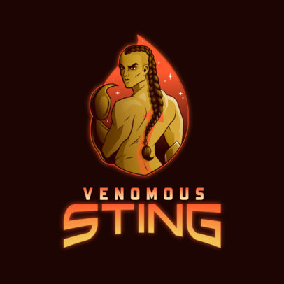 Gaming Logo Maker Featuring a Scorpion Humanoid