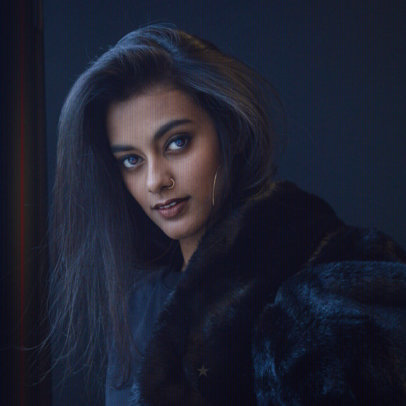 Apple Music Artist Image Template with a Retro Filter 2599m