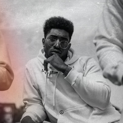 Apple Music Artist Image Maker for an Independent Artist with a Lens Flare Filter 2599o