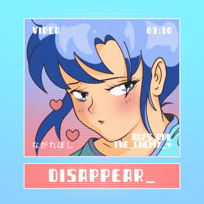 Logo Maker for a Beat Producer with a Retro Anime Character 3343f