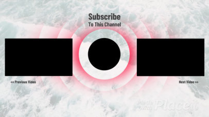 YouTube End Card Video Template Featuring Animated Gradient Circles 
