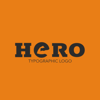 Typographic Logo Maker Featuring a Strong Arm in a Letter