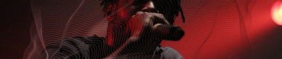 Soundcloud Banner Template Featuring a Man Singing 2596l