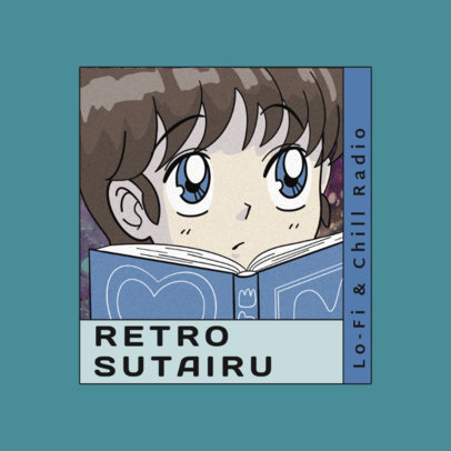 Logo Generator Featuring an Intellectual Anime Girl 3347b