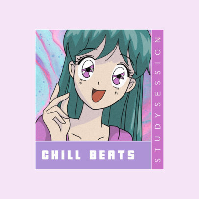 Music Logo Creator with a Happy Anime Girl 3347c