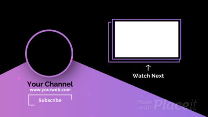 YouTube End Card Templates | Video Maker | Placeit