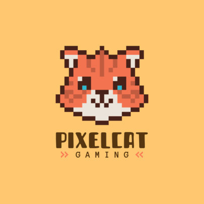 Pixel Logo Maker with a Graphic of an Adorable Cat