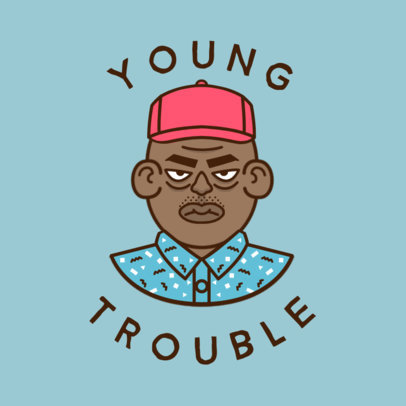 Avatar Logo Creator Featuring a Serious-Looking Rapper 3333a