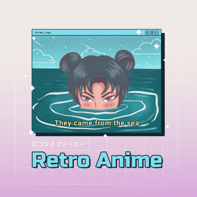 Anime-Inspired Logo Maker with a Girl Comming Out from the Water