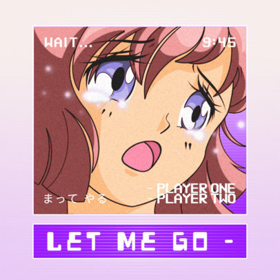Anime Logo Maker Featuring a Distressed Girl 3343g