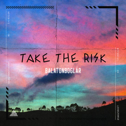 Album Cover Creator Featuring a Colorful Sky as a Background 2610g-2612