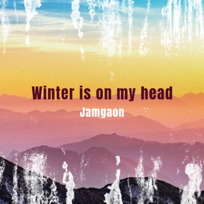 Alternative Music Album Cover Generator With a Colorful Landscape as Background 