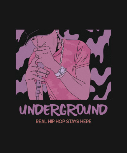 T-Shirt Design Creator with an Illustration of a Rapper