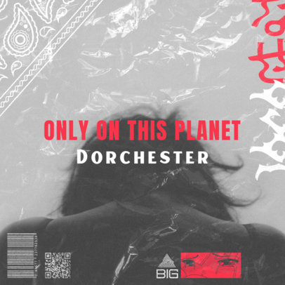 Cool Album Cover Template Featuring a Cellophane Texture 2610o-2612