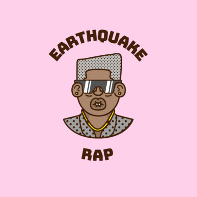 Rapper Avatar Logo Generator with a Square Haired Character 3334h