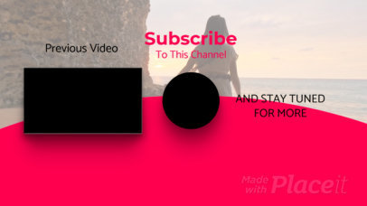 YouTube End Screen Video Template Featuring a Background Video 473-el1