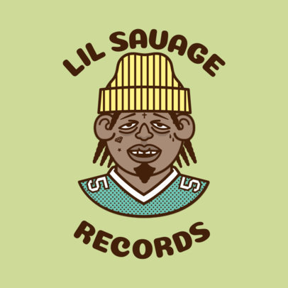 Avatar Logo Generator Featuring a Rapper with Face Tattoos 3333d