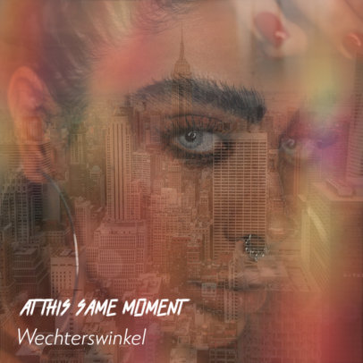 Album Cover Template Featuring a Picture of a Singer