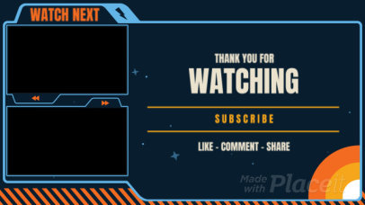 Animated YouTube End Card Maker with a Spaceship Theme