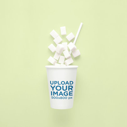 Coffee Cup Mockup Featuring Sugar Cubes 36876-r-el2