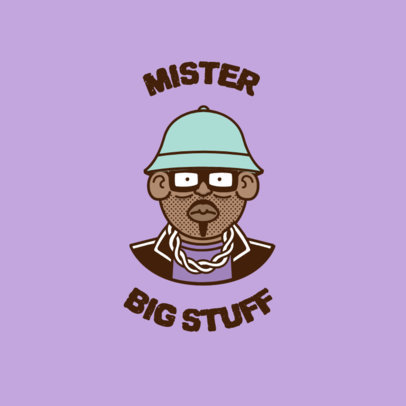 Avatar Logo Template Featuring a 90's Style MC 3333c